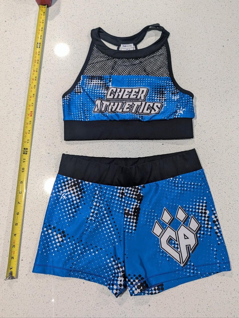 Real REBEL CA Cheer CALI ATHLETICS ALLSTAR Uniform Cheerleading Set ALL-STAR
